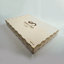 Load image into Gallery viewer, A picture of the Infinity Trax wooden box.