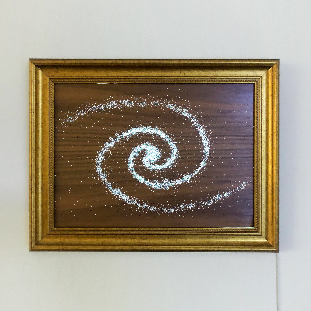 Firmament - Backlit Spiral Galaxy in Wood