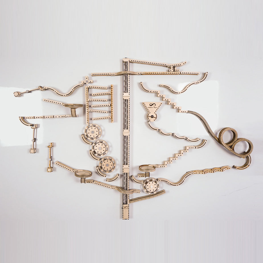 Infinity Trax Trigger Infinity Trax - Pro Pack | The Wooden Modular Magnetic Marble Run ...