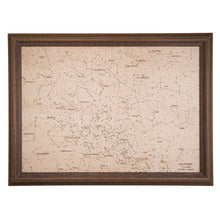Load image into Gallery viewer, Custom Laser Cut Wooden Star Map with Glow in the Dark Stars
